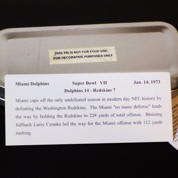 Vintage Miami Dolphins NFL Game Time Super Bowl Watch & Leather Wallet Bundle - Picture 8 of 14